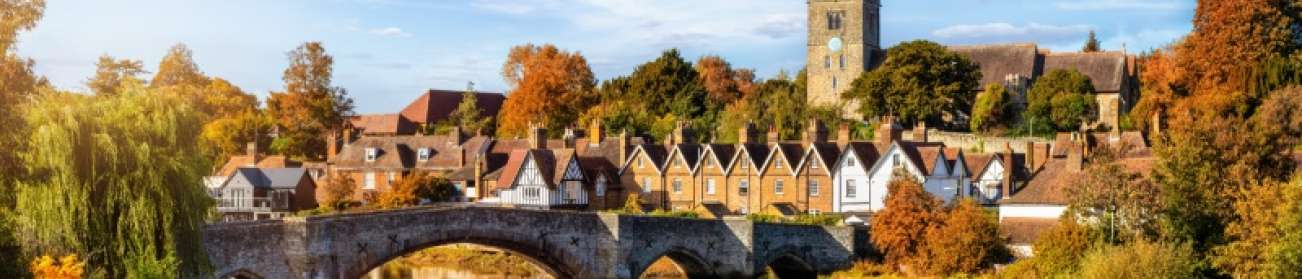 Landscape of a tiny english village