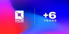 AACSB renewal for 6 years
