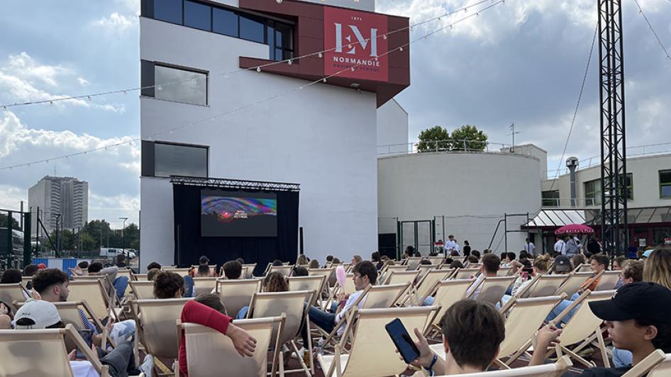 Open-air cinema on the Caen campus